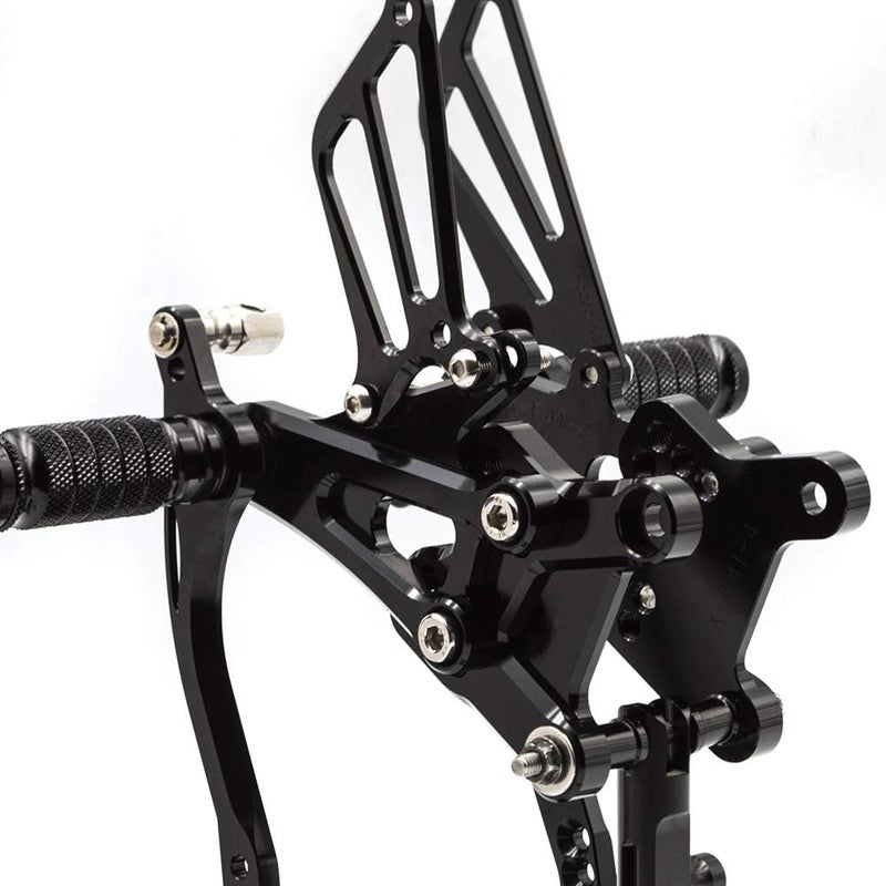 FXCNC CNC Billet Motorcycle Rearset Foot Pegs Rear Set Footrests Fully Adjustable Foot Boards Compatible with CBR600F F4i 2001-2007, CBR600F F4 1999-2000 - Image 5